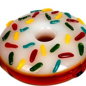🪴 Glass donut with sprinkles bowl